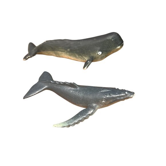 Lot of 7 Sea Animal Figure Lot Plastic Whale Dolphin Porpoise - Picture 2 of 4